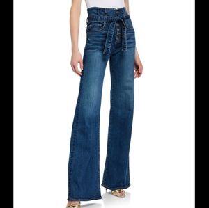 Veronica Beard Rosanna Corset Wide Leg Jean